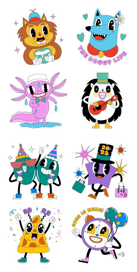 卡通人物形象头像表情包-采灵感-https://www.cailinggan.com/