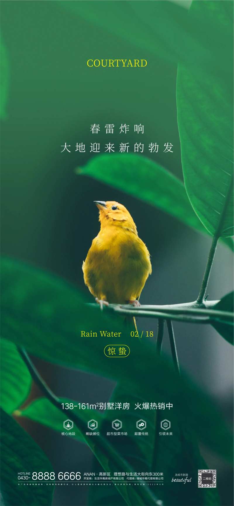 惊蛰万物生生长创意海报节气-采灵感-cailinggan.com