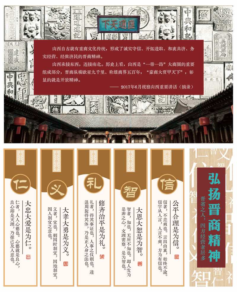 晋商精神汇通天下品牌墙-采灵感-cailinggan.com