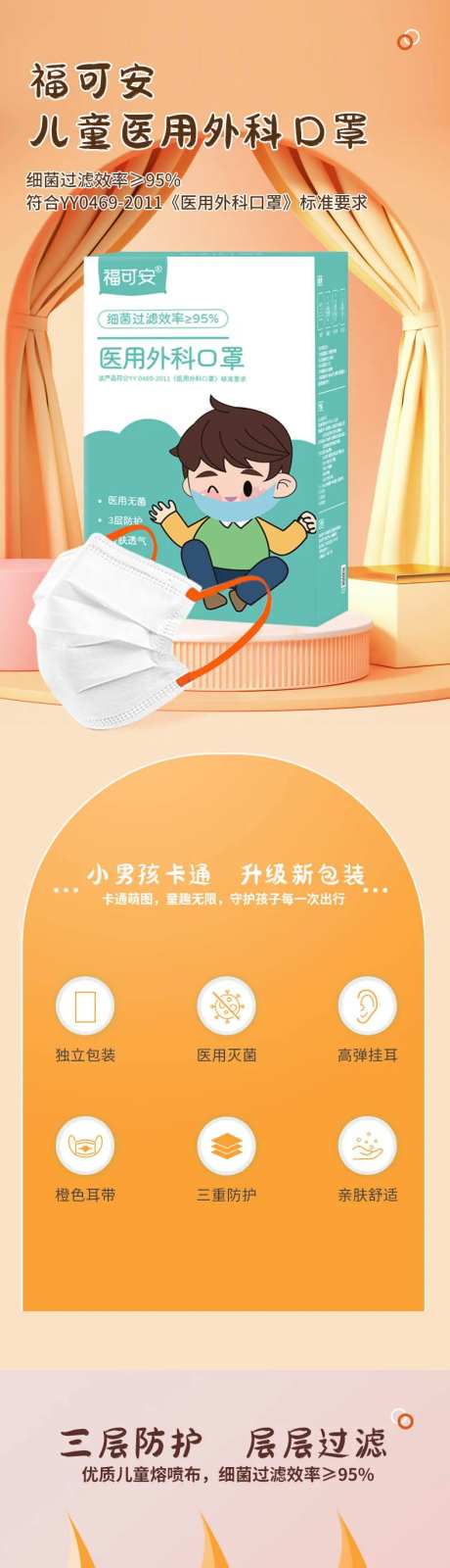 儿童医用口罩详情页-采灵感-https://www.cailinggan.com/