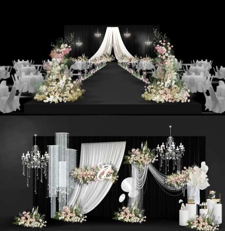 韩系婚礼效果图-采灵感-https://www.cailinggan.com/