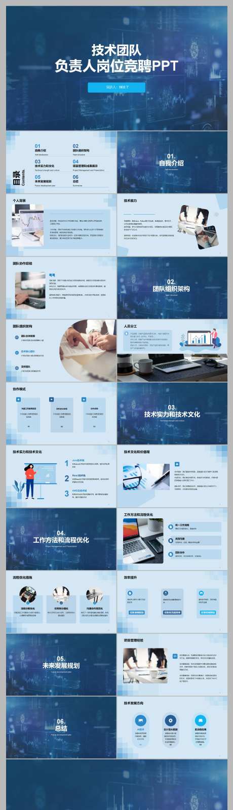 技术团队负责人竞聘述职PPT-采灵感-https://www.cailinggan.com/
