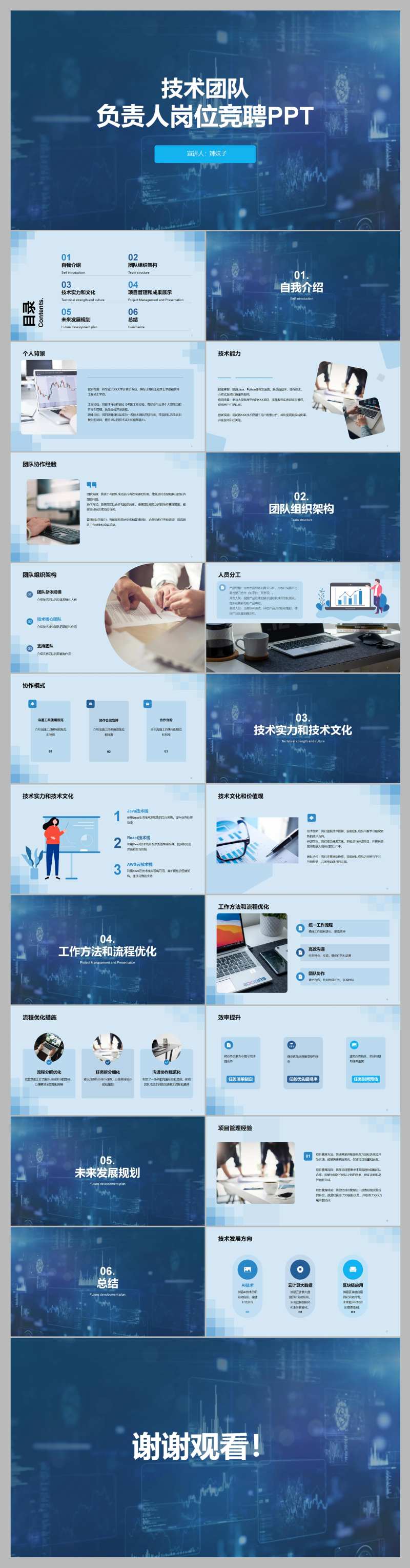 技术团队负责人竞聘述职PPT-采灵感-cailinggan.com