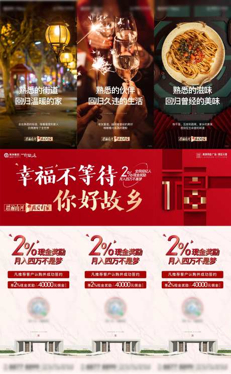 新春返乡置业全民营销三宫格长图海报-采灵感-https://www.cailinggan.com/