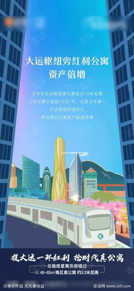 房地产交通红利插画系列单图-采灵感-https://www.cailinggan.com/