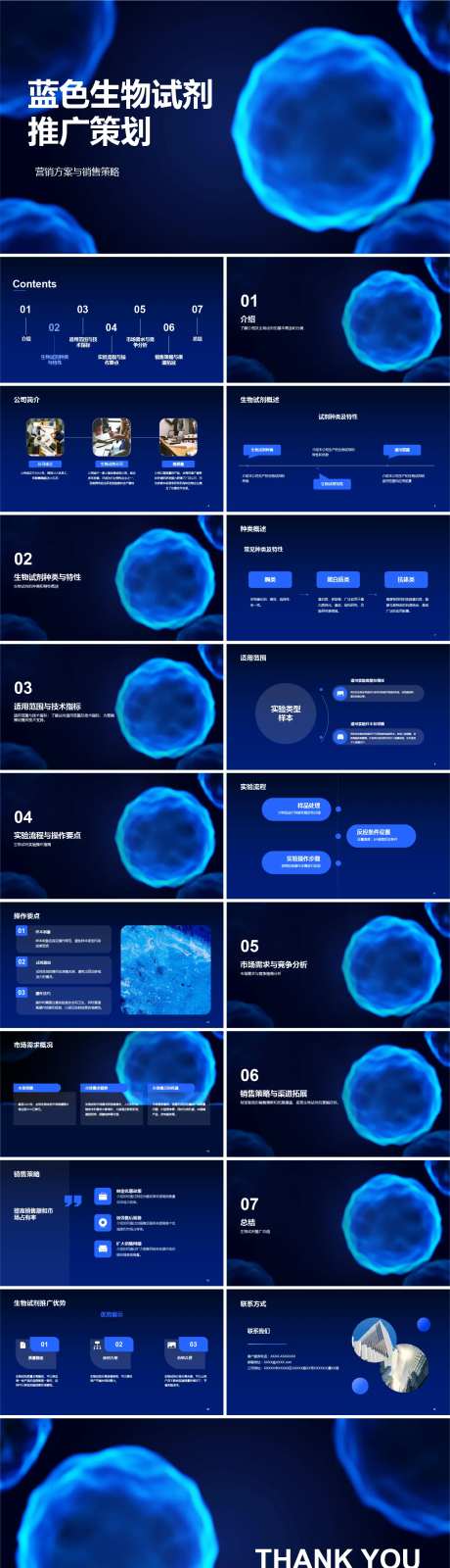 蓝色生物试剂推广策划PPT-采灵感-https://www.cailinggan.com/