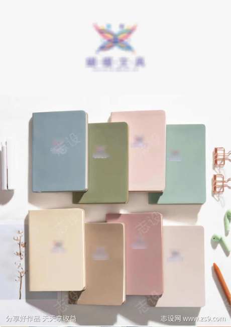 蝴蝶文具店LOGO设计-采灵感-https://www.cailinggan.com/