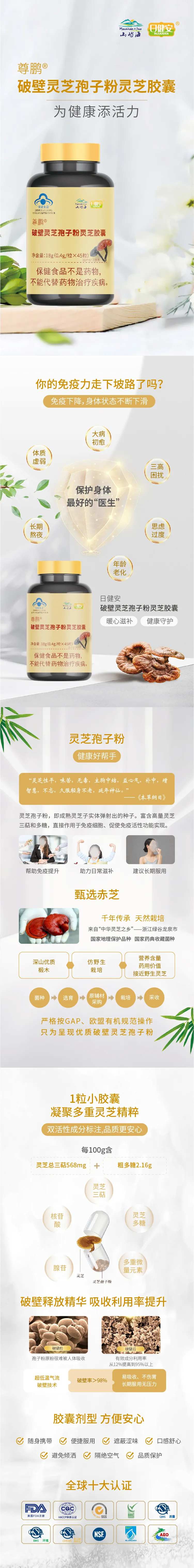 灵芝孢子粉长图电商详情页-采灵感-cailinggan.com