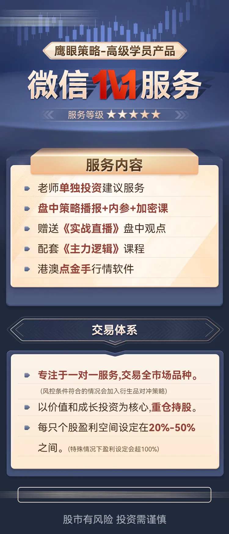 金融股票一对一服务海报-采灵感-cailinggan.com