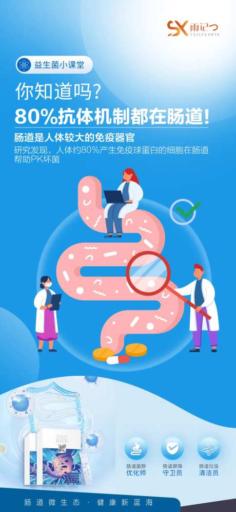大健康肠道菌群海报-采灵感-https://www.cailinggan.com/