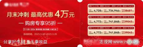 特价房折扣券海报-采灵感-https://www.cailinggan.com/