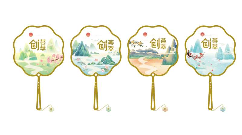 文创四季镂空书签设计-采灵感-cailinggan.com