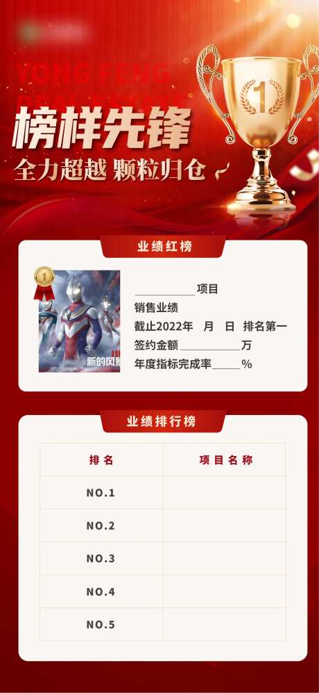 地产红黑榜榜单喜庆海报-采灵感-https://www.cailinggan.com/