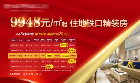 地产住地铁口特价房海报-采灵感-https://www.cailinggan.com/