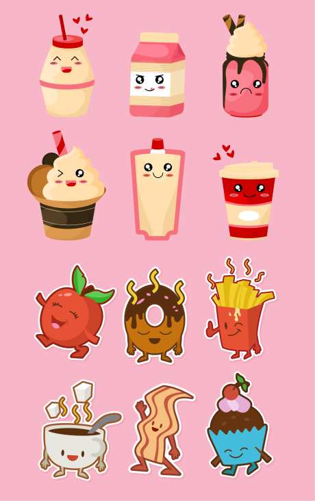 卡通食物形象  -采灵感-https://www.cailinggan.com/