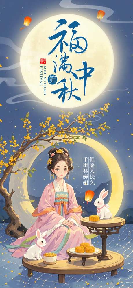 福满中秋海报-采灵感-https://www.cailinggan.com/