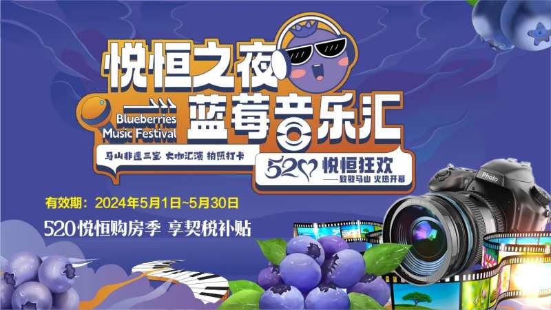 地产五一蓝莓音乐节背景-采灵感-cailinggan.com