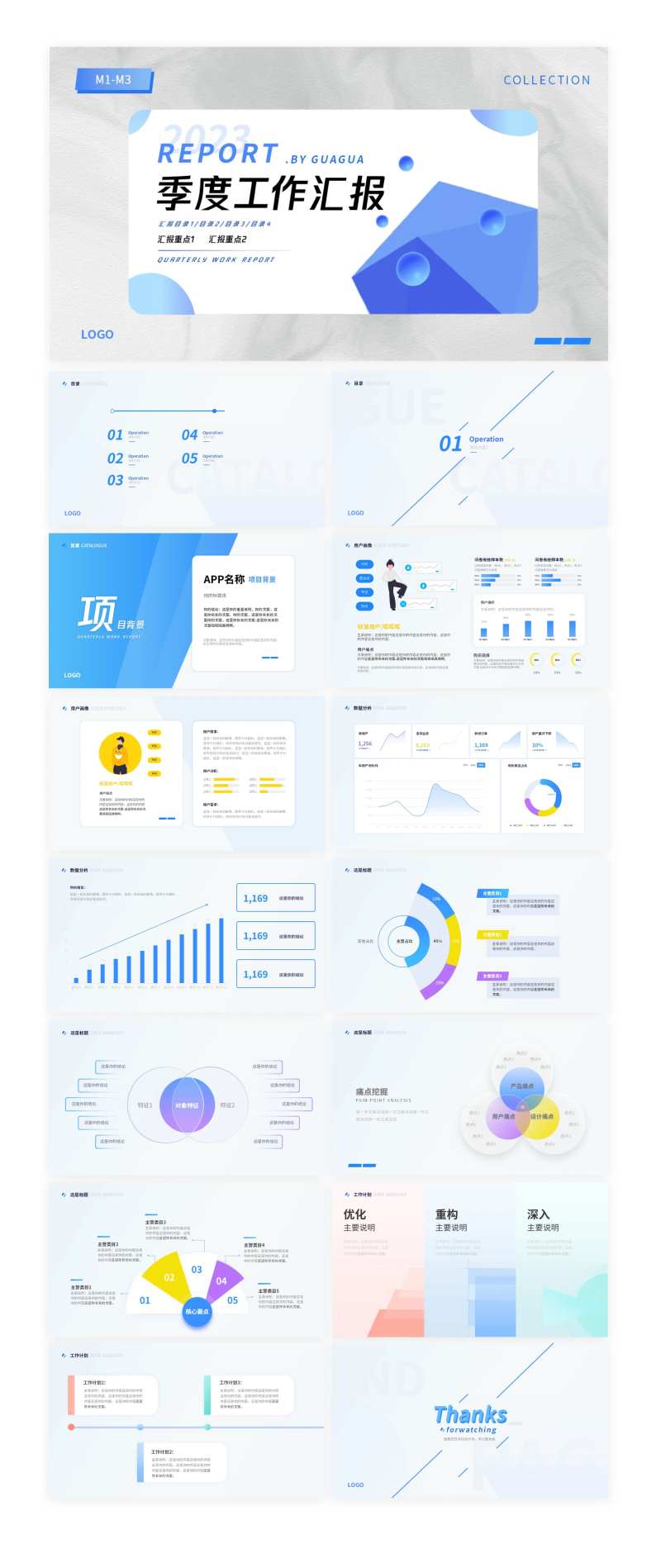互联网汇报总结PPT-采灵感-cailinggan.com