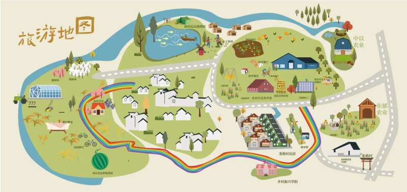 插画旅游地图-采灵感-cailinggan.com