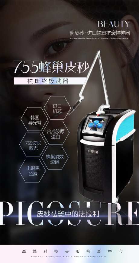 蜂巢皮秒仪器海报-采灵感-https://www.cailinggan.com/