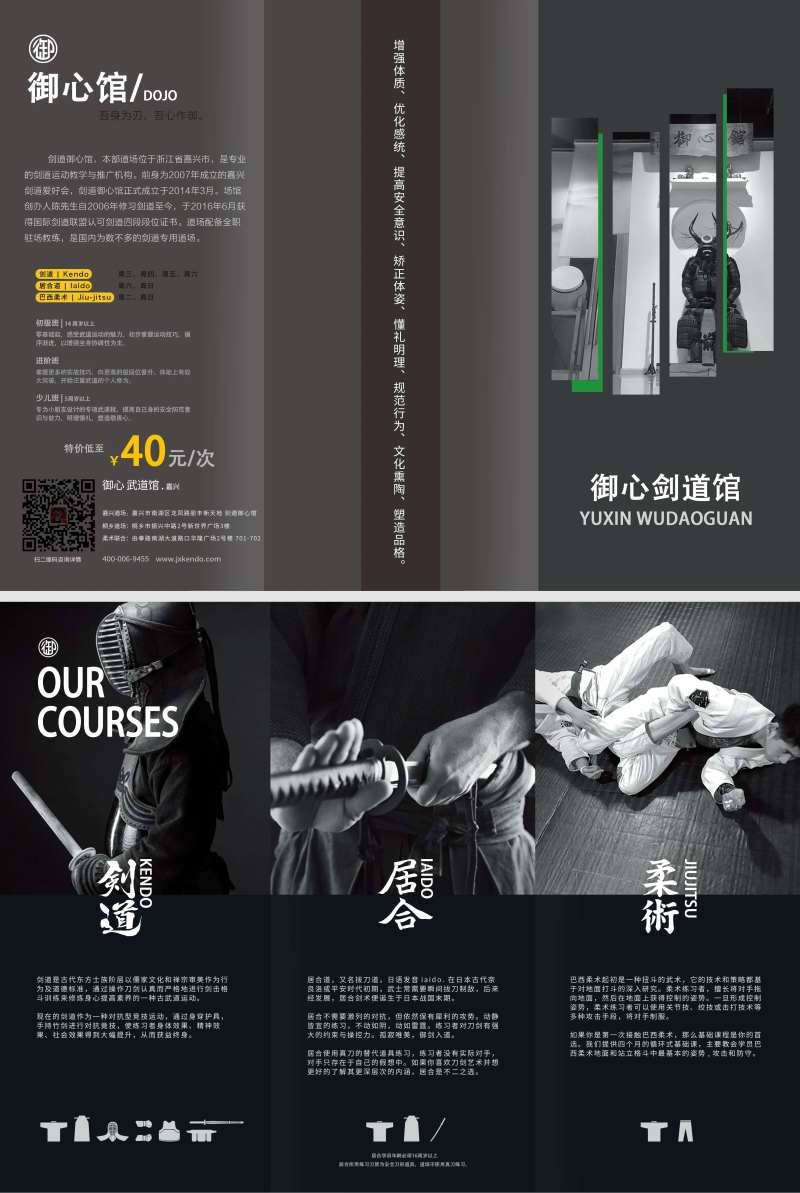 大气剑道馆折页-采灵感-cailinggan.com