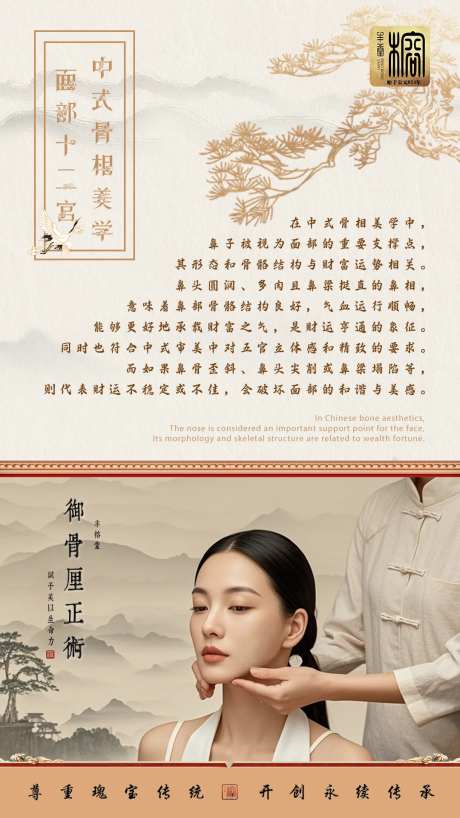 骨相美学面部风水面部十二宫宣传海报-采灵感-https://www.cailinggan.com/