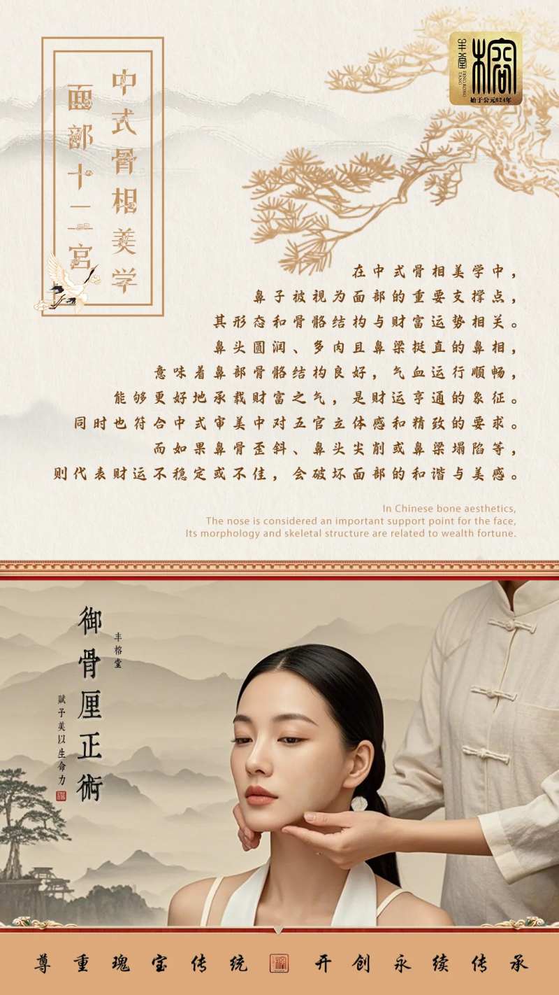 骨相美学面部风水面部十二宫宣传海报-采灵感-cailinggan.com