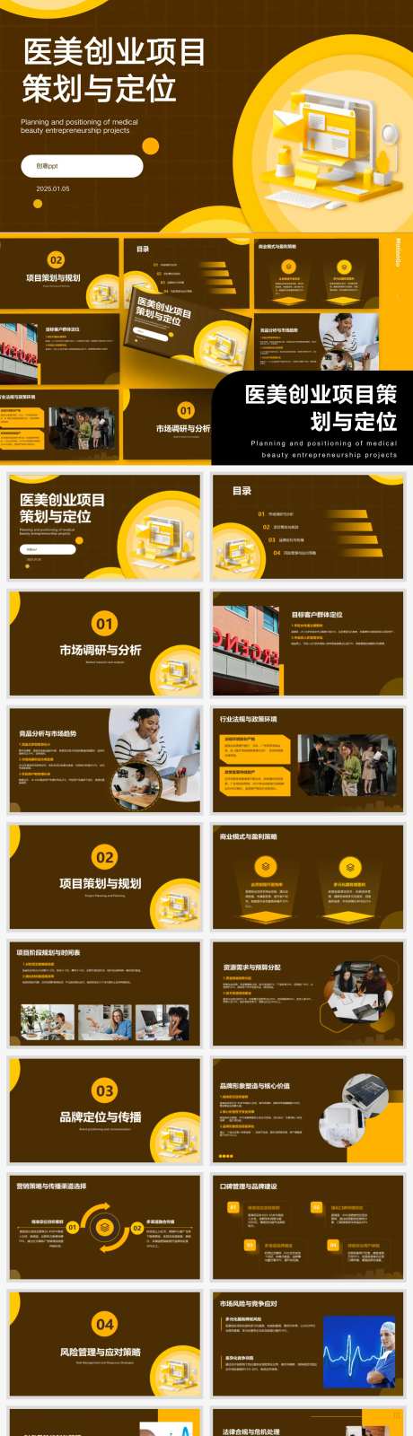 医美创业项目策划与定位ppt-采灵感-https://www.cailinggan.com/