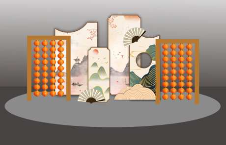 中秋国潮舞台背景（PDF用AI打开）-采灵感-https://www.cailinggan.com/