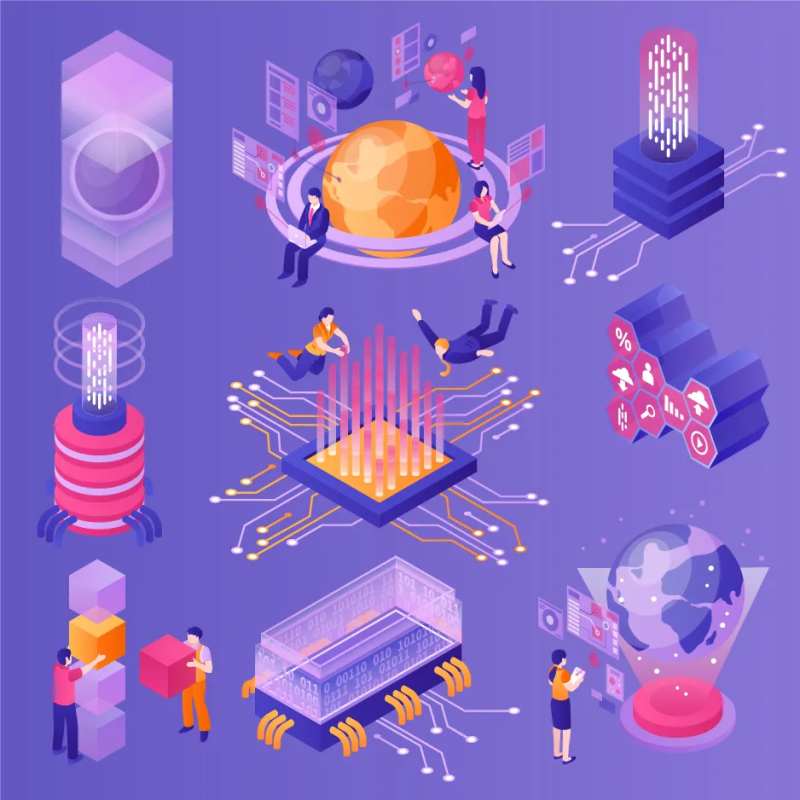 2.5d插画科技智能ai插图-采灵感-cailinggan.com