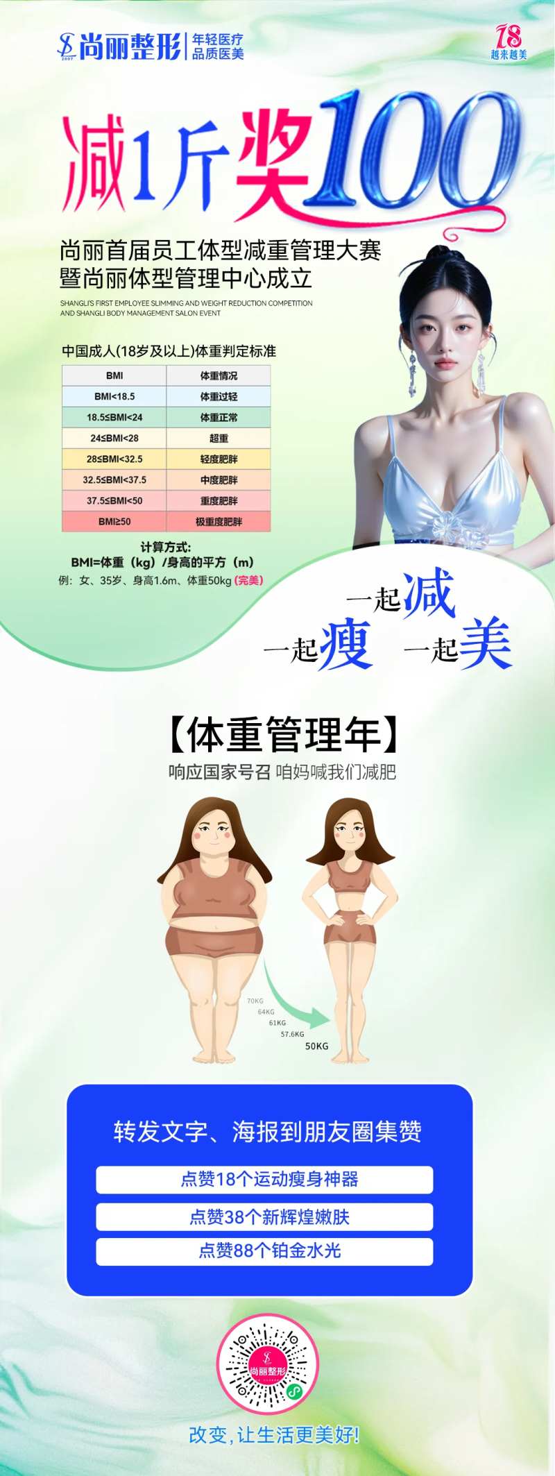 减肥体重管理宣传海报-采灵感-cailinggan.com