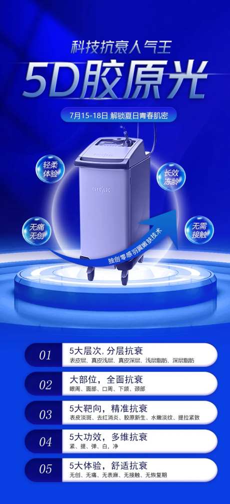 5D胶原光抗衰科技海报-采灵感-https://www.cailinggan.com/