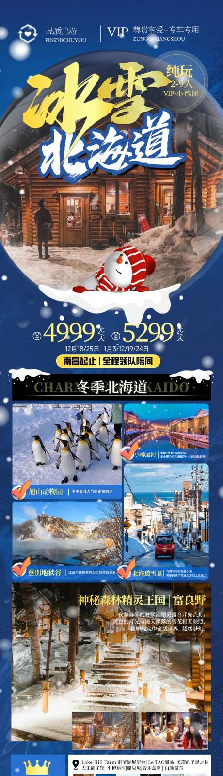 冰雪童话北海道滑雪海报-采灵感-https://www.cailinggan.com/