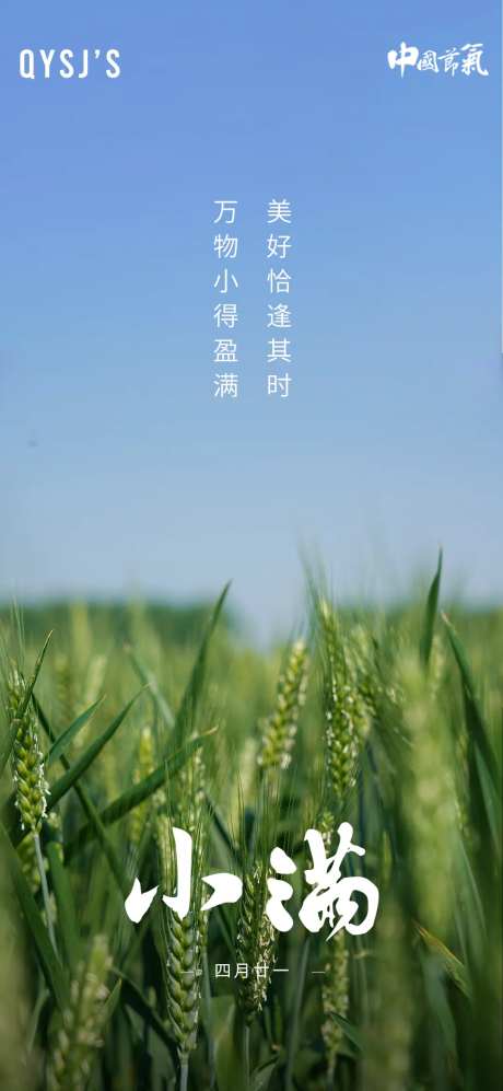 小满海报                                                                                                                                                                                                    -采灵感-https://www.cailinggan.com/