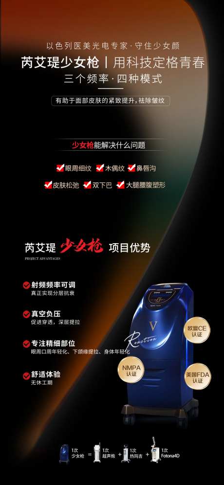 医美仪器芮艾瑅少女枪宣传海报-采灵感-https://www.cailinggan.com/