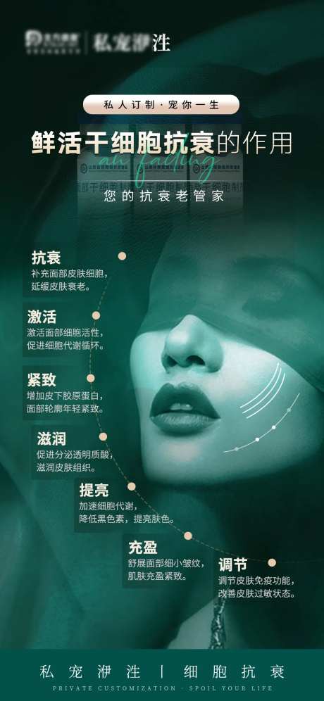 医美细胞抗衰活动海报-采灵感-https://www.cailinggan.com/
