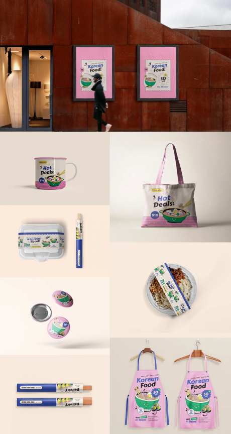 简约餐厅餐饮用品文创样机-采灵感-https://www.cailinggan.com/