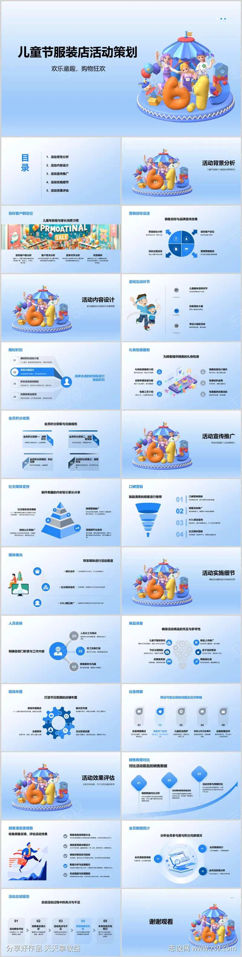 儿童节服装店活动策划PPT-采灵感-cailinggan.com