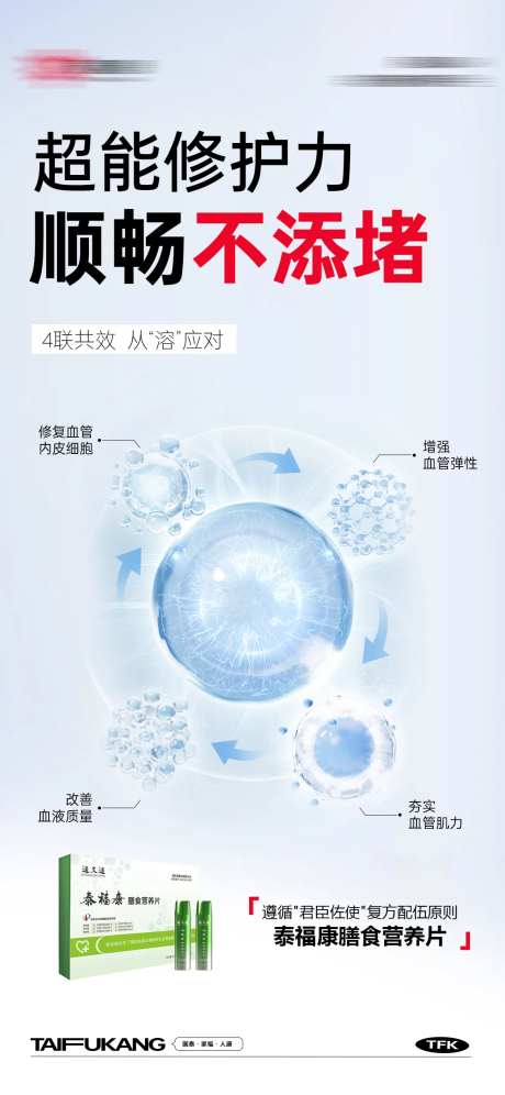 专利细胞修复产品简约海报-采灵感-https://www.cailinggan.com/