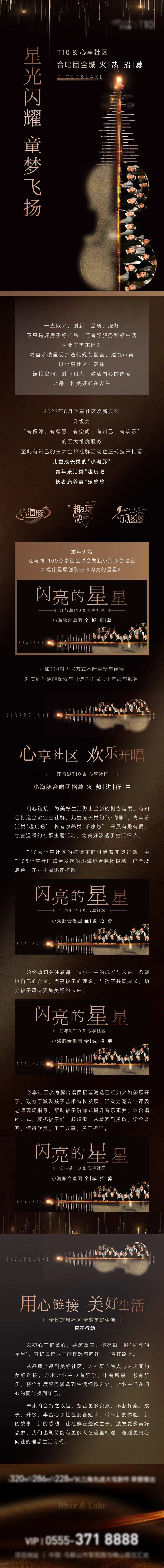 合唱团黑金小提琴长图海报-采灵感-cailinggan.com