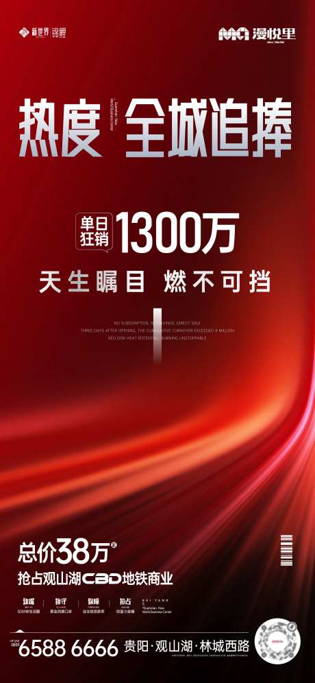 房地产热销数据展示海报-采灵感-https://www.cailinggan.com/