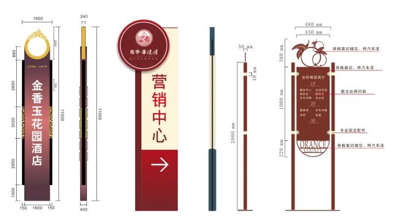 标识标牌园区引导索引指示牌立牌-采灵感-cailinggan.com