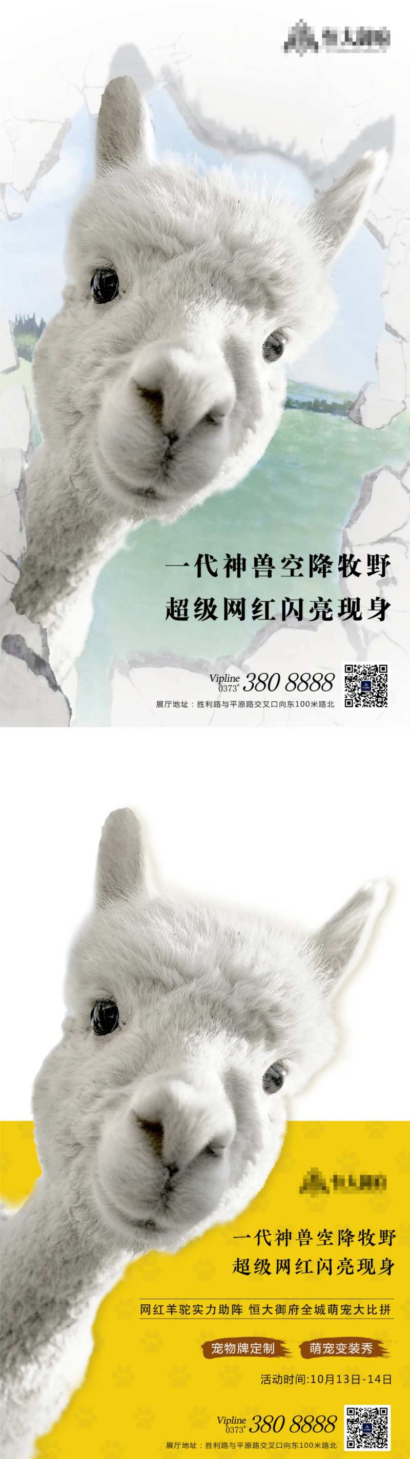 地产羊驼活动海报-采灵感-cailinggan.com