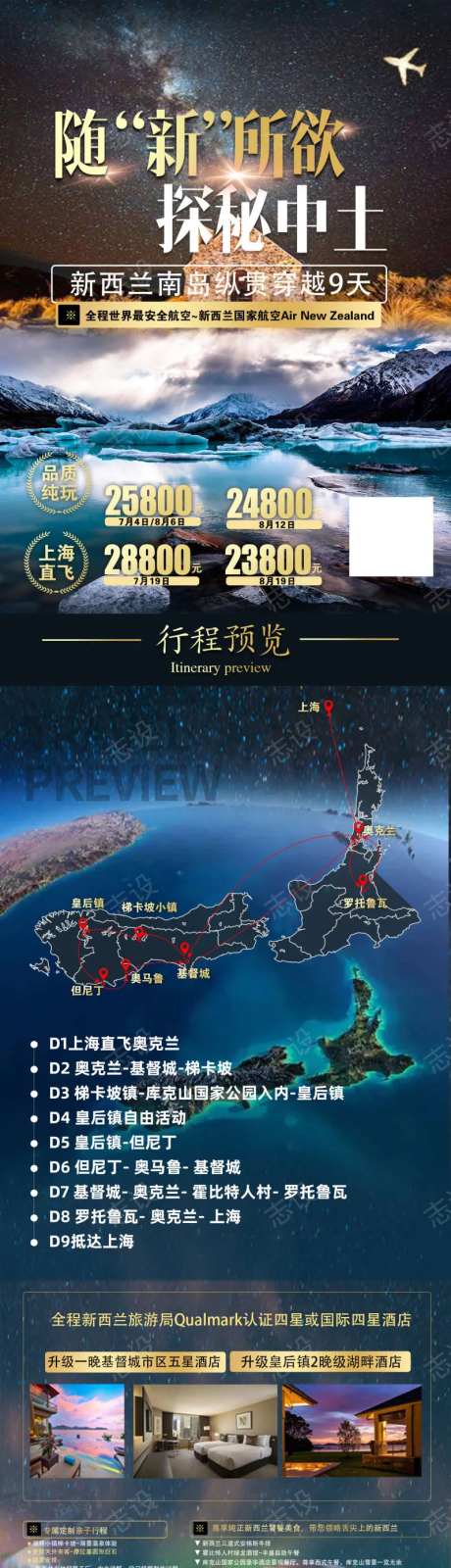 澳洲新西兰旅游海报长图-采灵感-https://www.cailinggan.com/