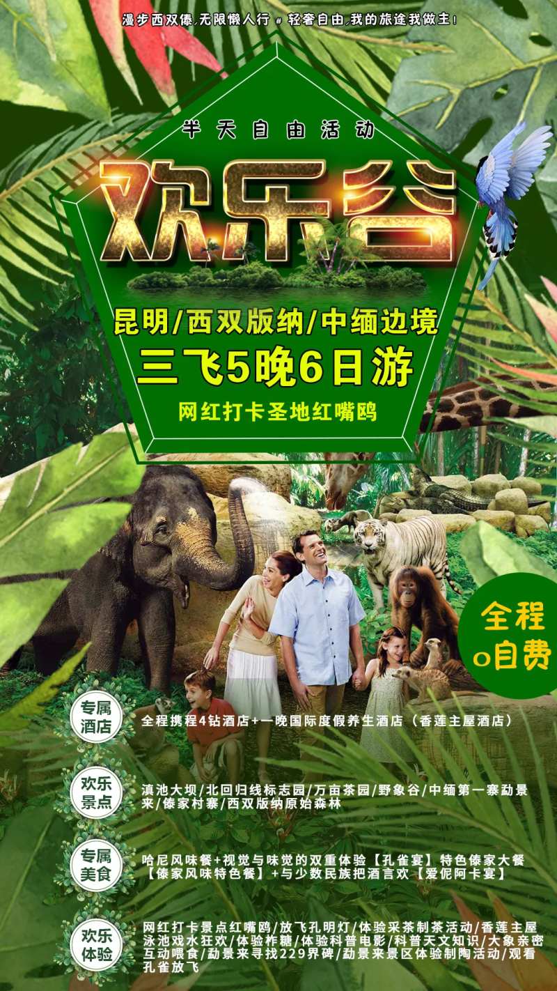 西双版纳欢乐谷旅游海报-采灵感-cailinggan.com