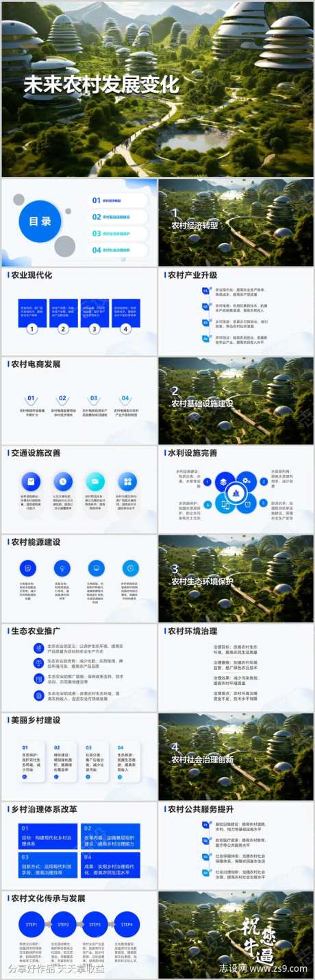 未来农村发展变化PPT-采灵感-https://www.cailinggan.com/