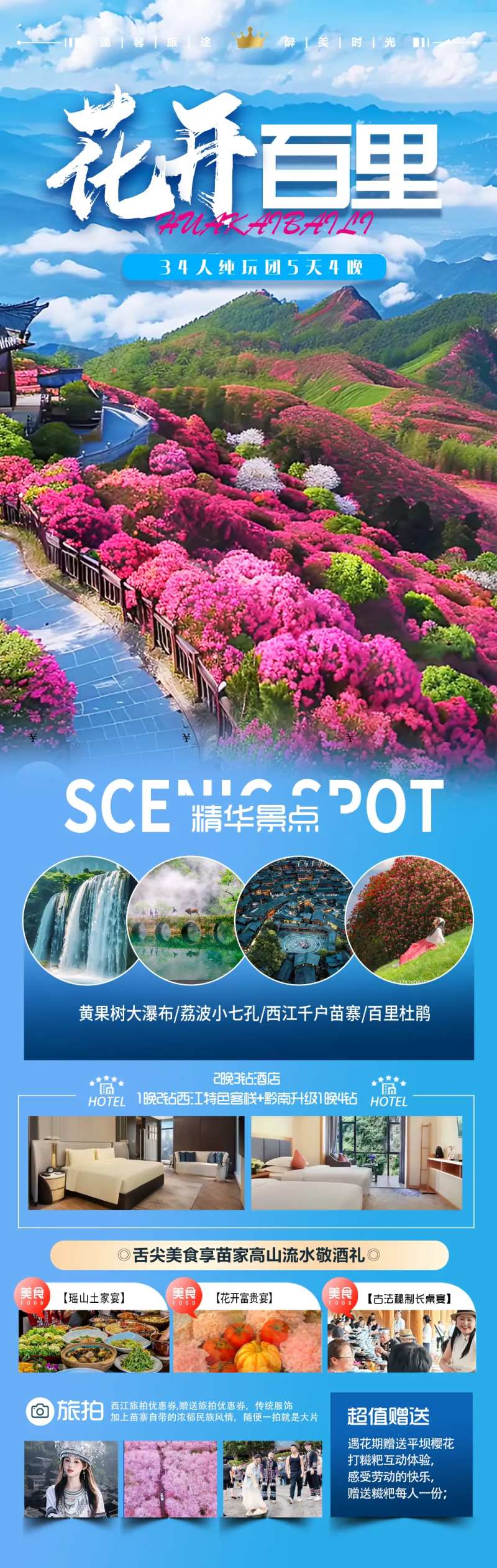 贵州百里杜鹃旅游海报-采灵感-cailinggan.com