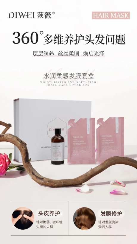 护发发膜套盒海报-采灵感-https://www.cailinggan.com/