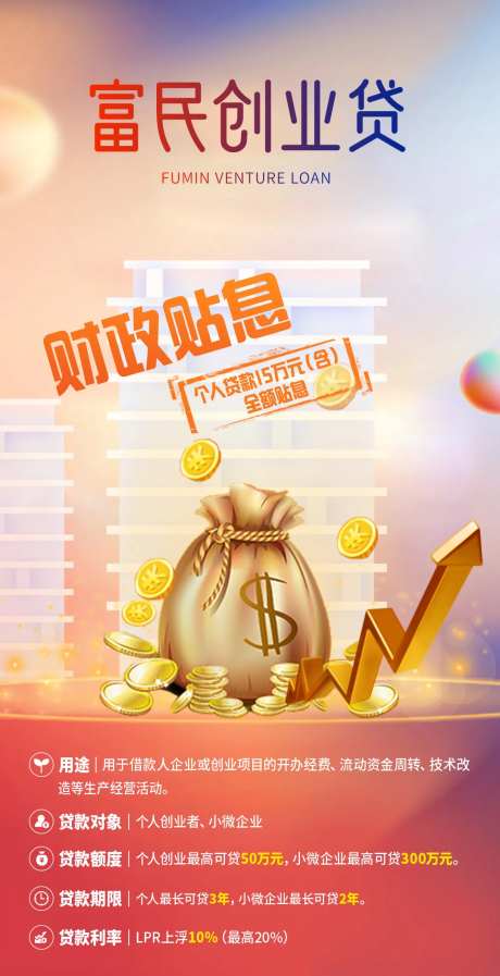 创业贷款海报-采灵感-https://www.cailinggan.com/