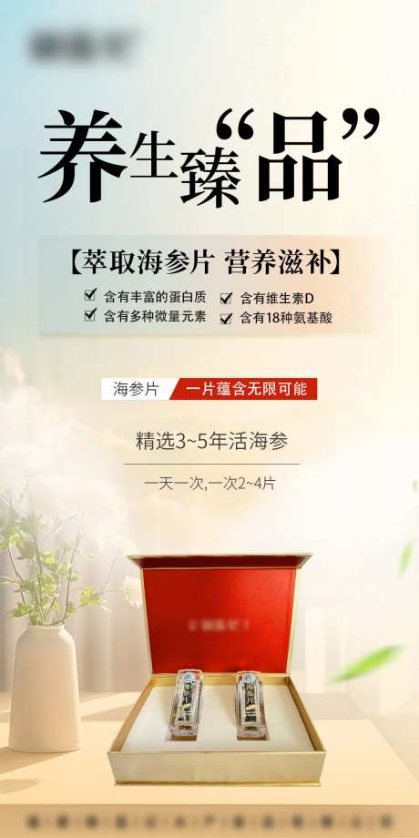 海参片产品海报-采灵感-https://www.cailinggan.com/